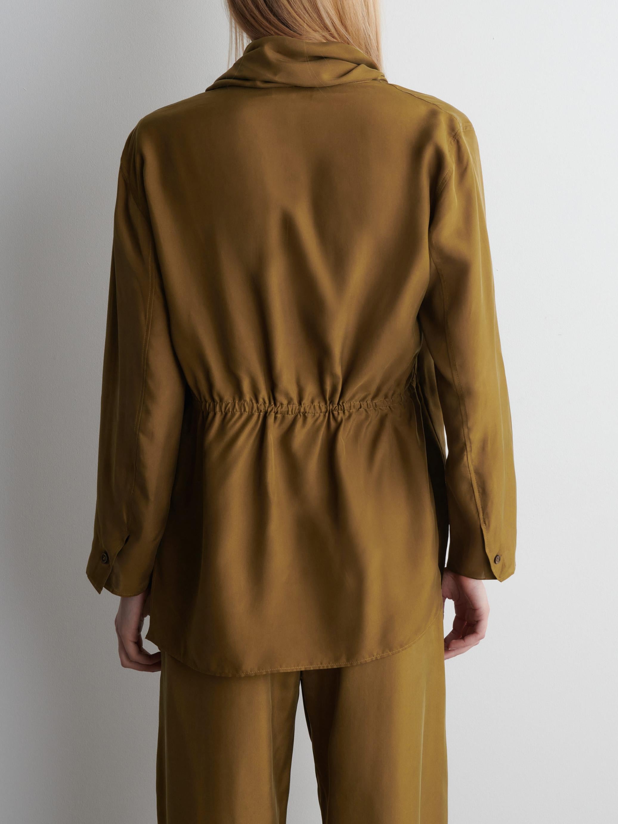 Brown Shawl Lapel Suits Pants Set