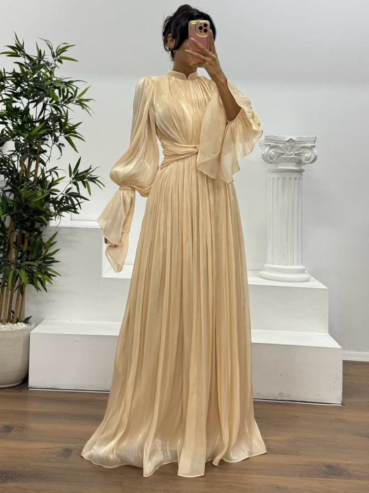 Elegant Long Sleeves Maxi Dress
