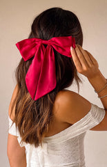 Red Bow Hair Clip
