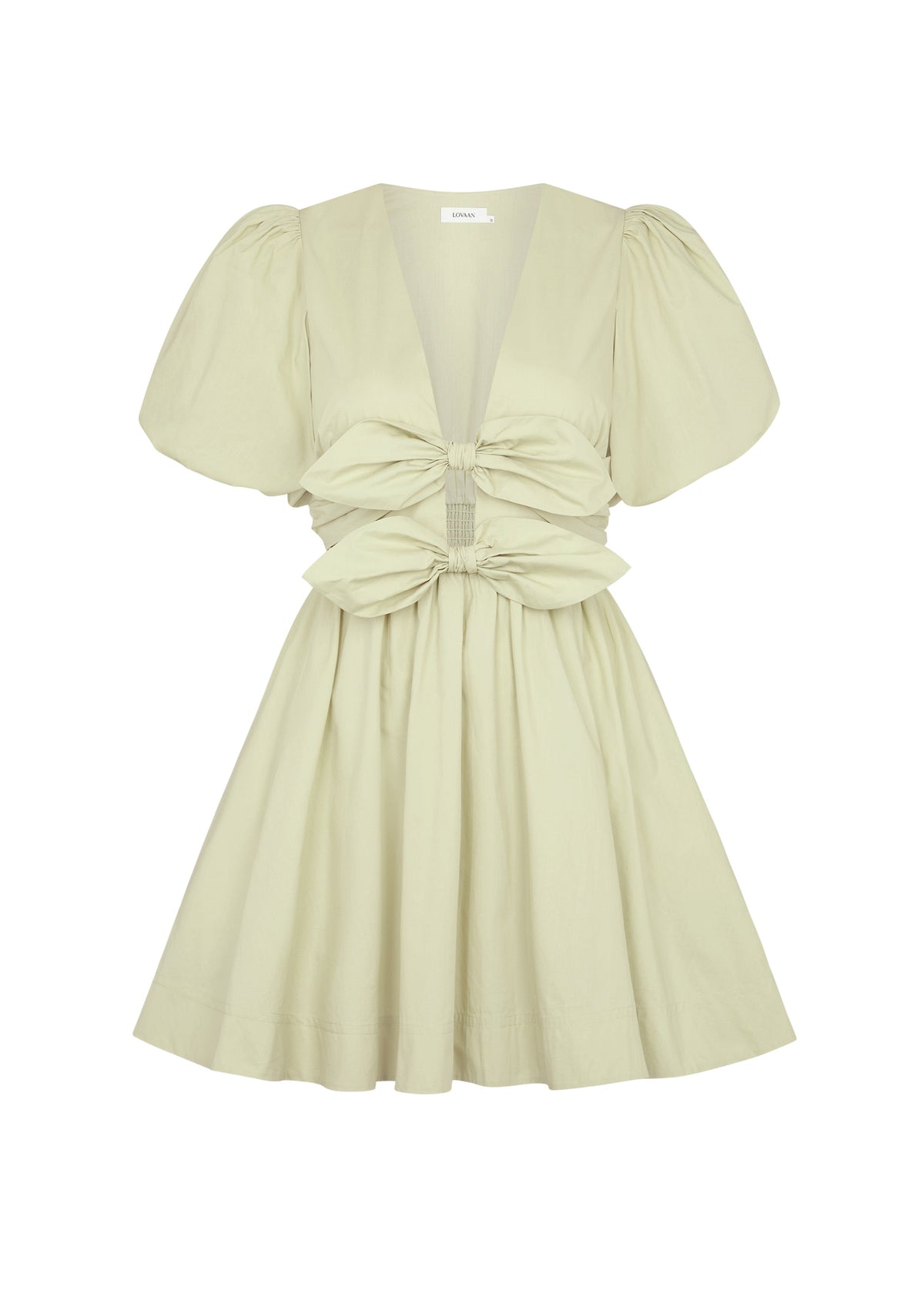 Green Bowknot Mini Dress