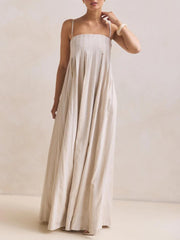 Beige Slip Maxi Dress