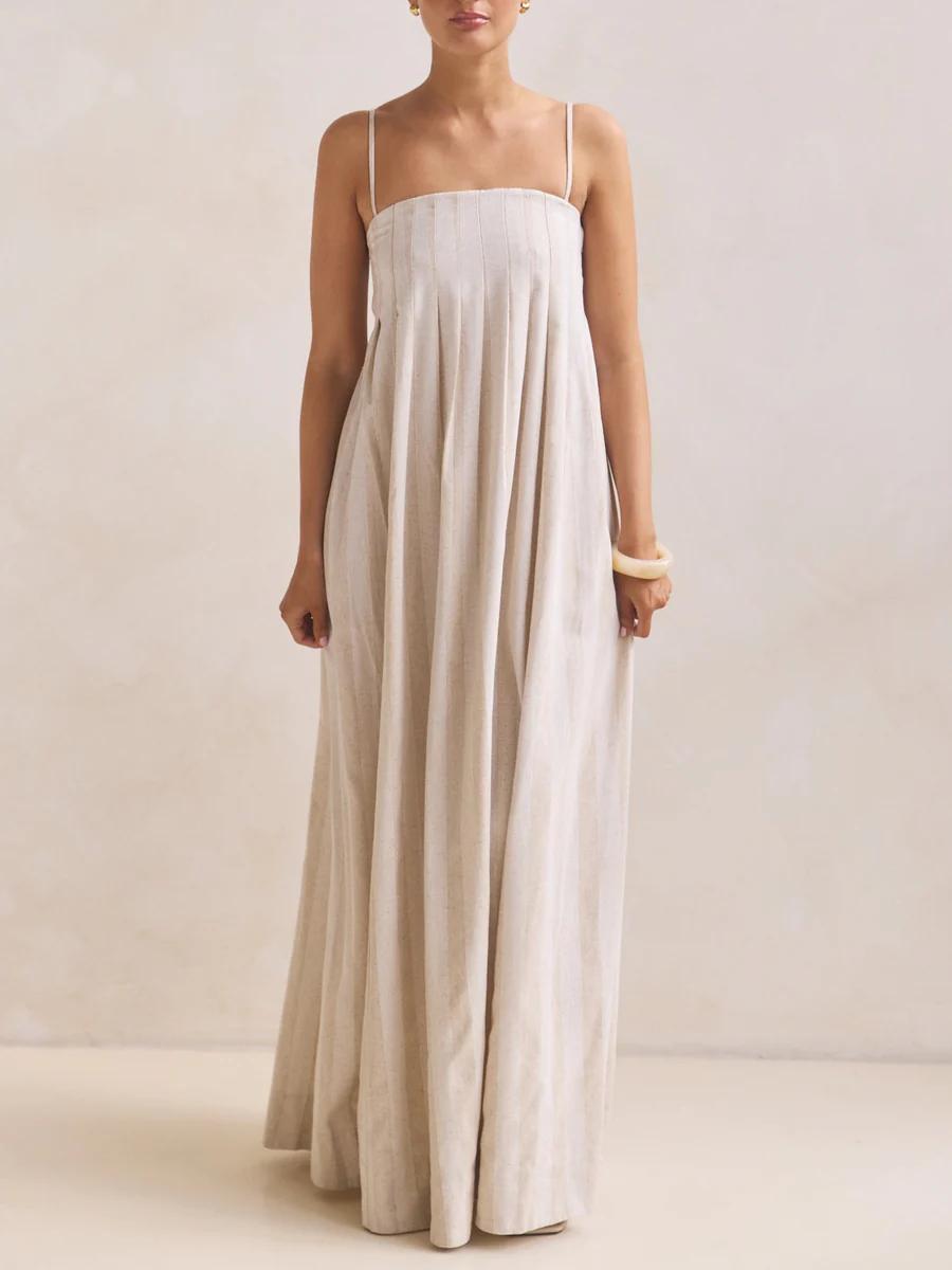 Beige Slip Maxi Dress