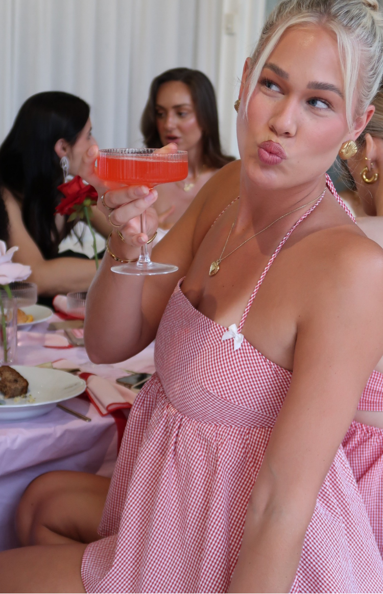 Red Gingham Halter Top