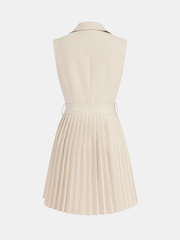 Sleek Sleeveless Pleated Mini Dress