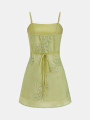Lime Green Slip Mini Dress