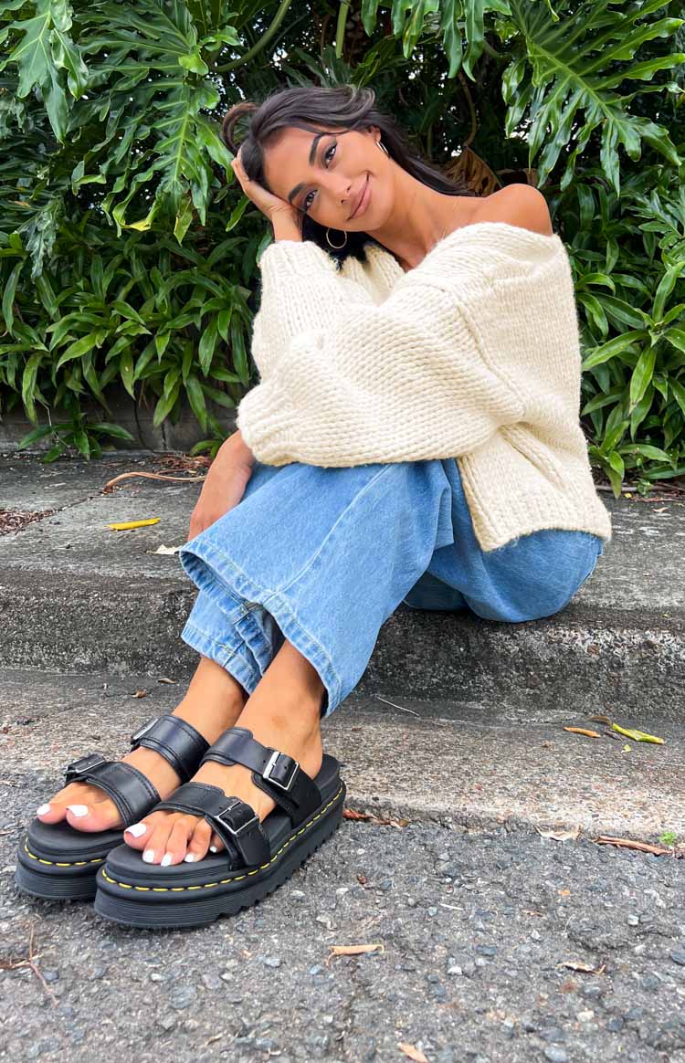 Cream Ribbed Knit Cardigan