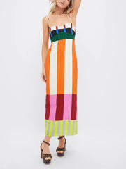 Chic Multi Striped Maxi Dress