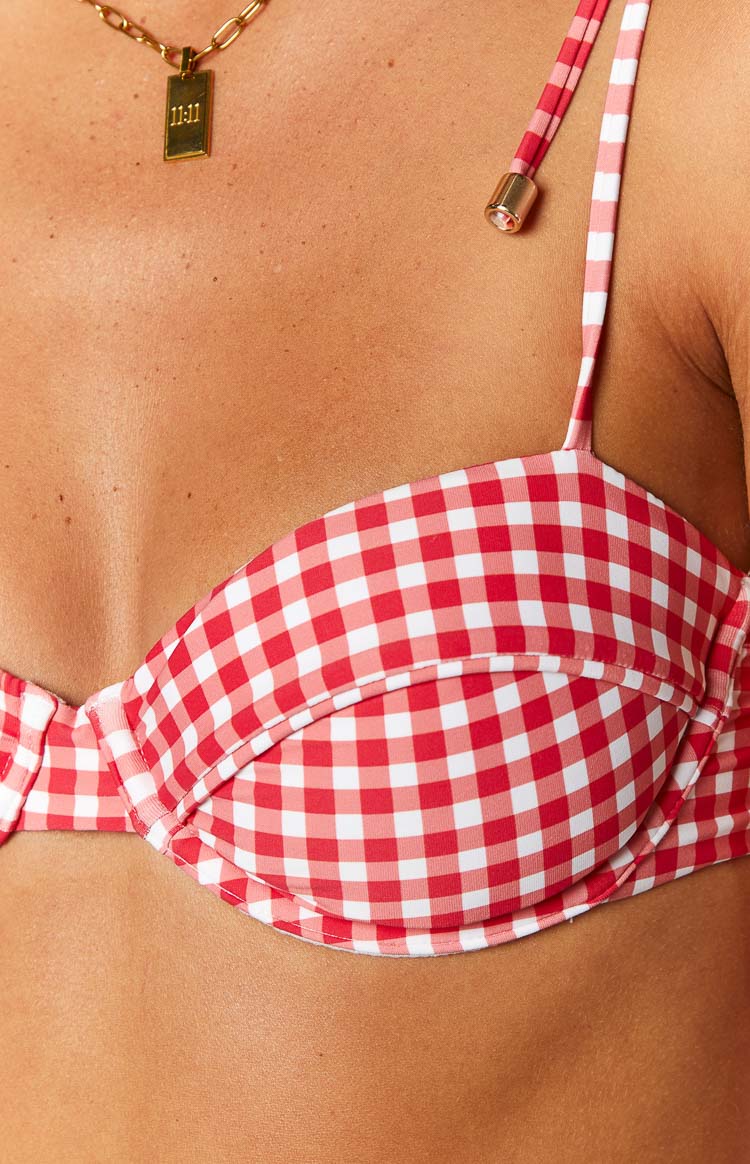 Red Gingham Bikini Sets