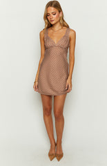 Chocolate Geo Mini Dress