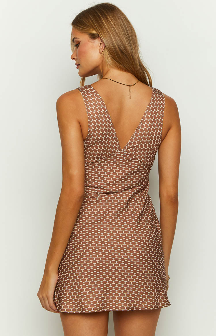 Chocolate Geo Mini Dress