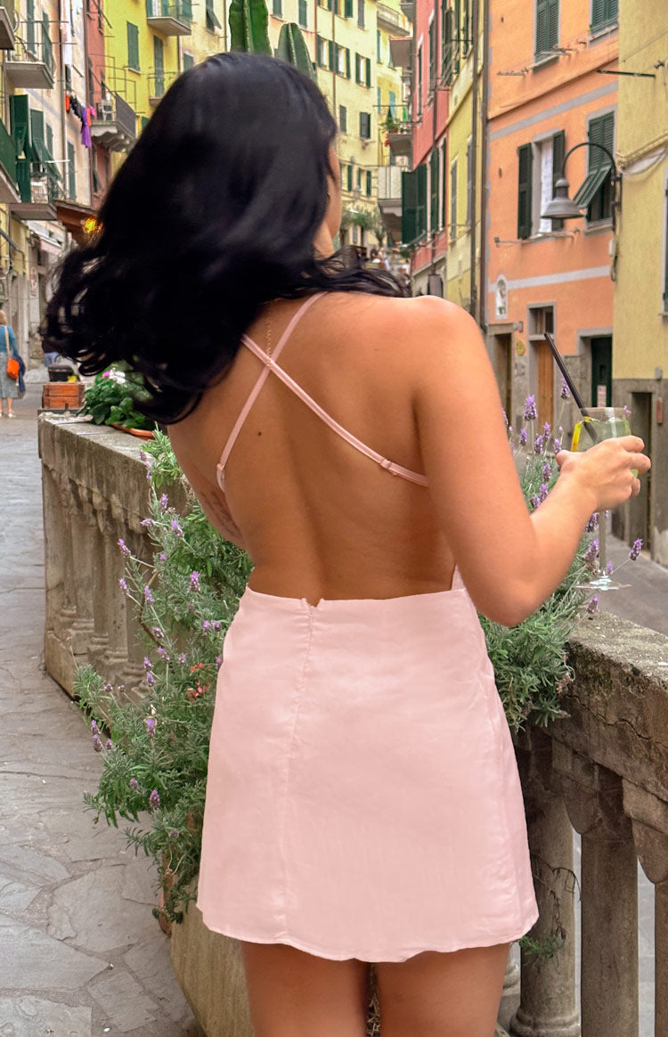 Baby Pink Slip Mini Dress