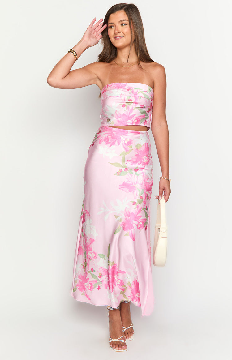 Light Pink Floral Print Top