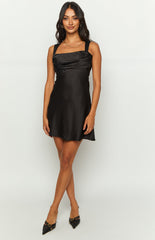 Backless Black Mini Dress
