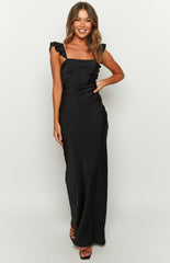 Black Open Back Formal Dress