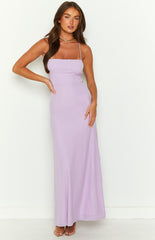 Lilac Mesh Slip Maxi Dress