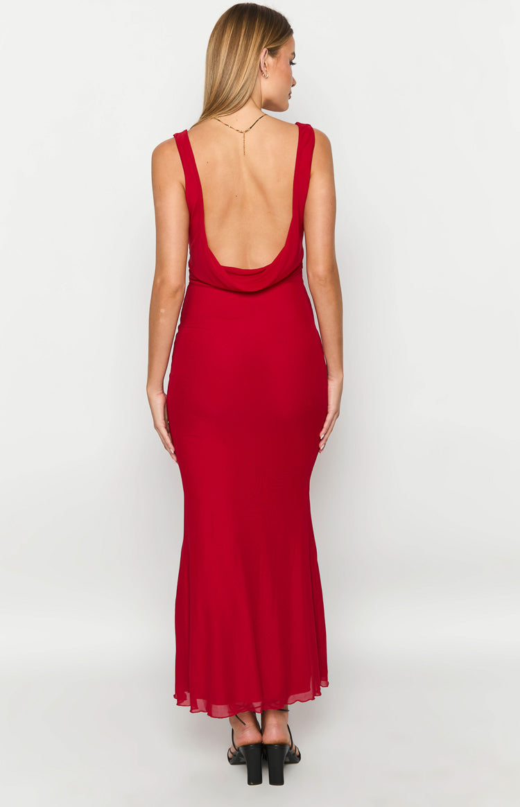 Wine Red Maxi Dress