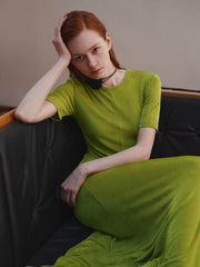 Basic Knit Casual Maxi Dress