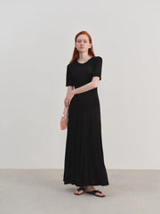 Basic Knit Casual Maxi Dress