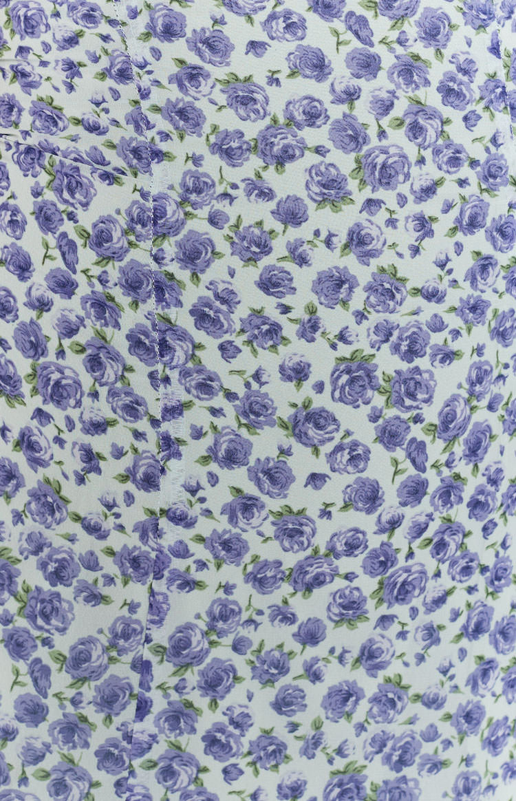 Blue Floral Slip Mini Dress