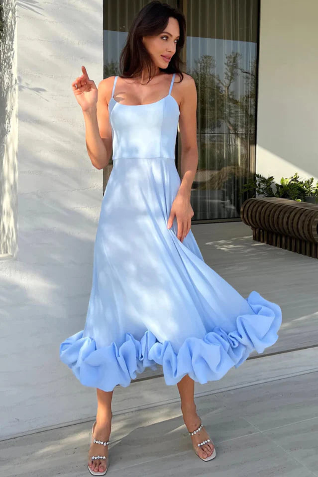 Chic Spaghetti Strap Midi Dress