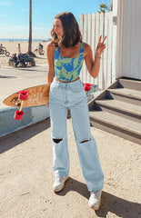 Light Blue Wide Leg Jeans