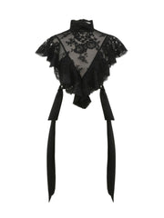 Crochet Lace Side-Tie Crop Top