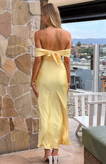 Yellow Off The Shoulder Maxi Dress