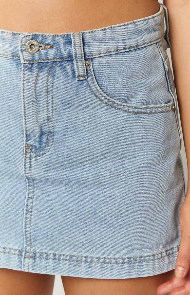 Light Wash Denim Skort