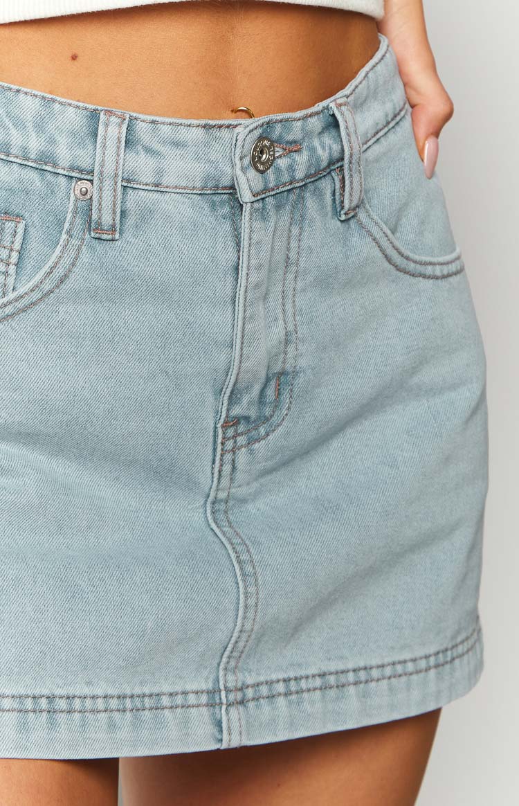 Light Wash Denim Skort