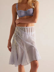 Lavender Strapless Mini Dress