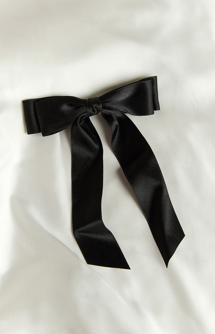 Black Bow Hair Clip
