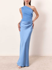Elegant One Shoulder Maxi Dress