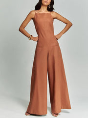 Chic Halter Wide-Leg Backless Jumpsuit