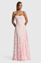 Spaghetti Strap Backless Textured Maxi Dress