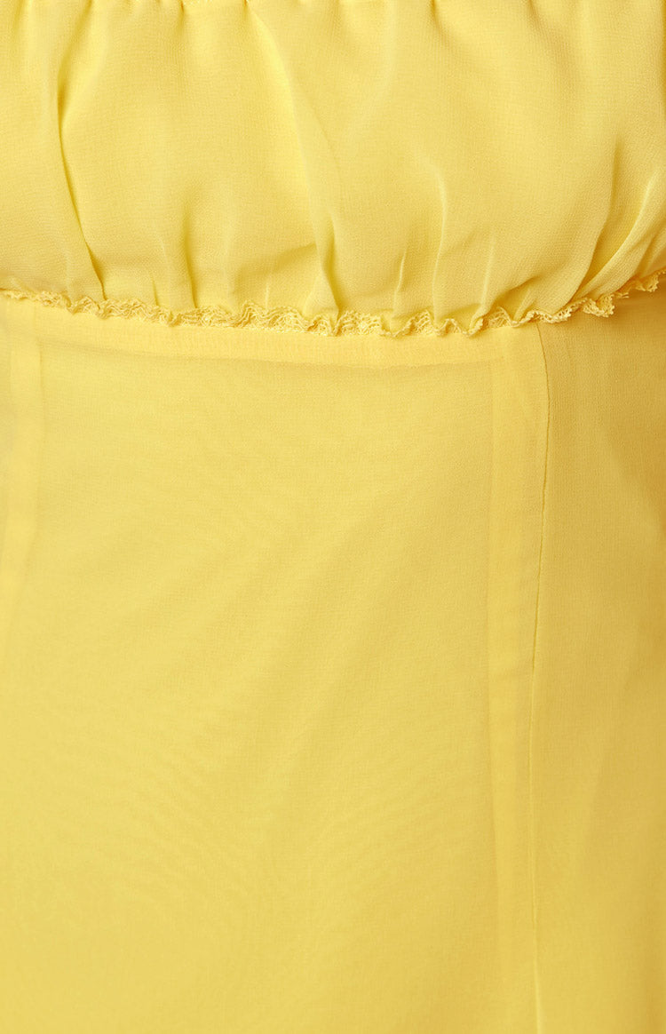 Yellow Slip Mini Dress