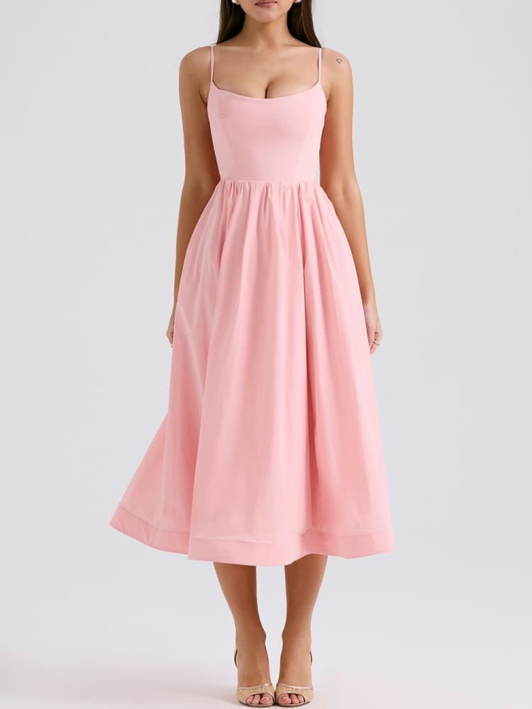 Baby Pink Slip Corset Sundress
