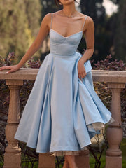Baby Blue Tulle Slip Midi Dress
