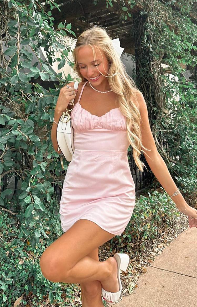 Baby Pink Slip Mini Dress