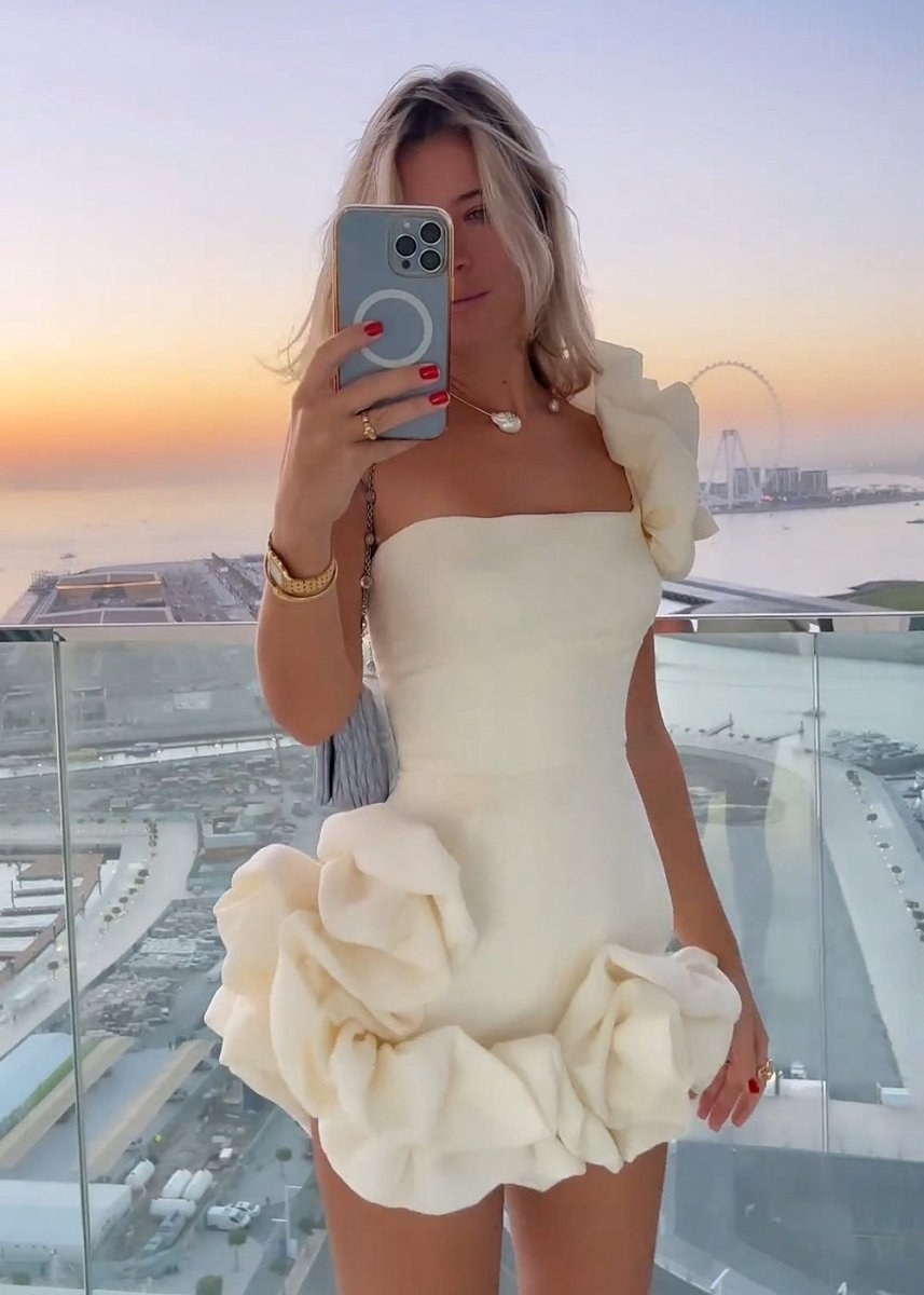 Strapless Bodycon Homecoming Mini Dress With Ruffles